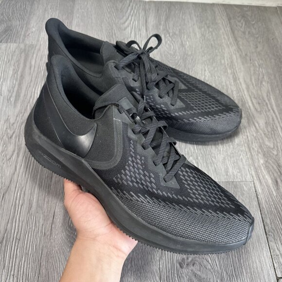 Size 13 - Nike Zoom WinFlo 6 Mens Running Shoes Sneakers BLACK  AQ7497-004 Train main image 9